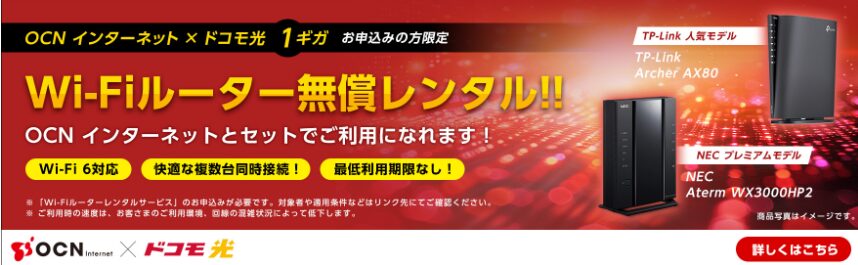 1Gのレンタルルータに関する説明