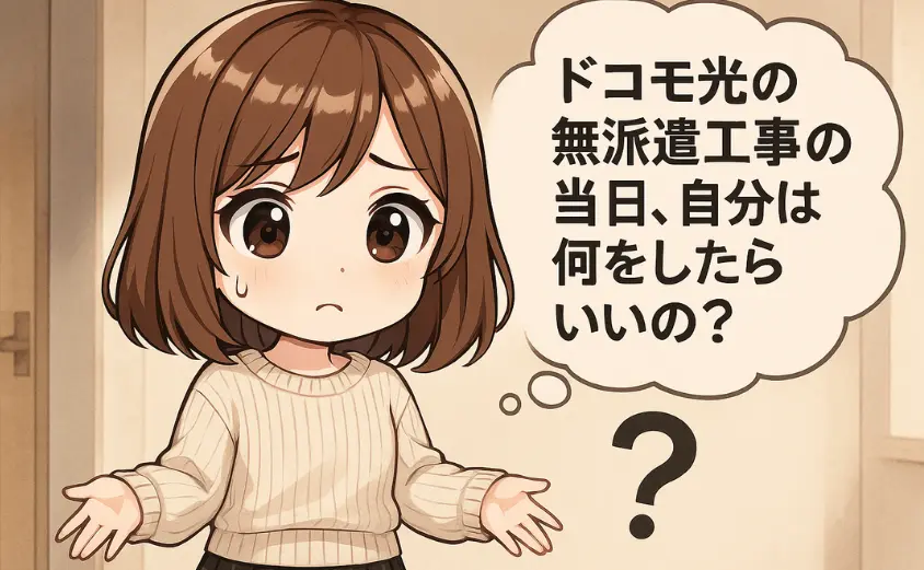 ドコモ光の無派遣工事は何をする?