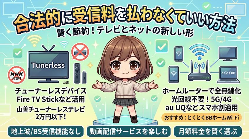 合法的に受信料を払わなくていい方法