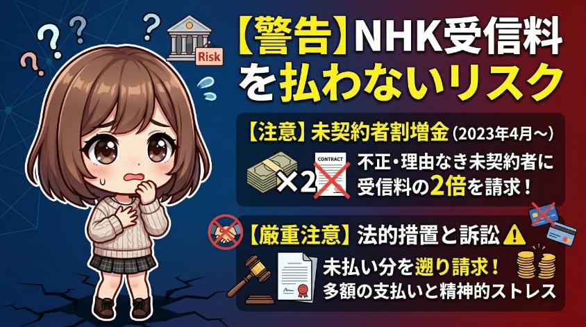 受信料を払わない場合のリスク
