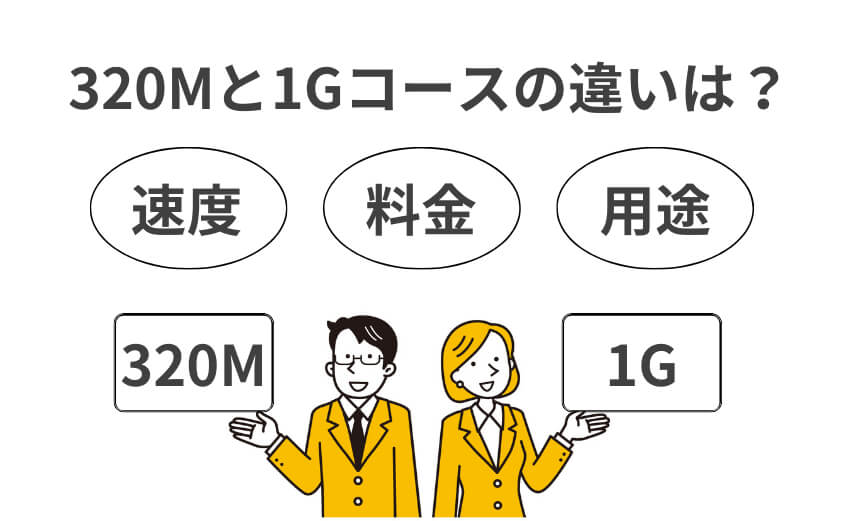 320Mと1Gコースの違いは？