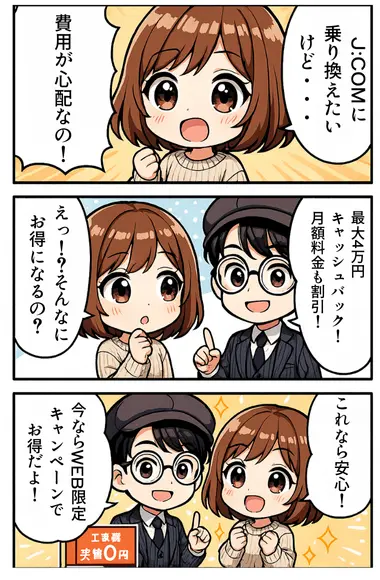 J:COMの割引・キャッシュバックキャンペーン情報