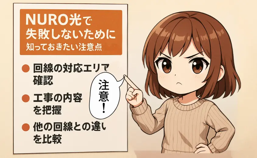 NURO光で失敗しないために知っておきたい注意点と対策