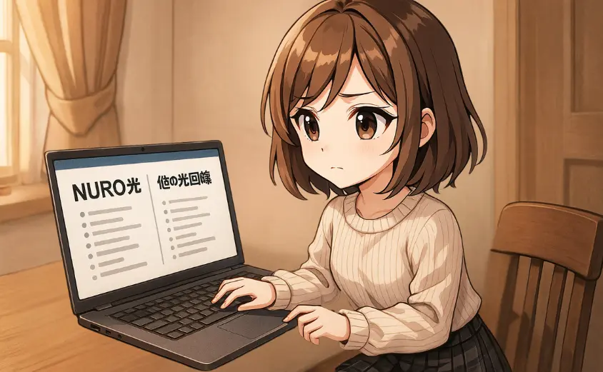 他社とNURO光の比較