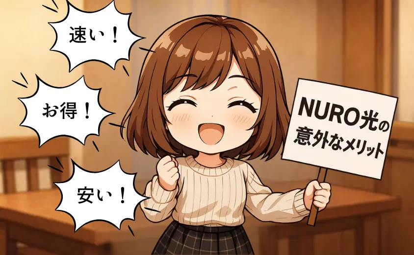 NURO光 やめとけに反論
メリットを紹介