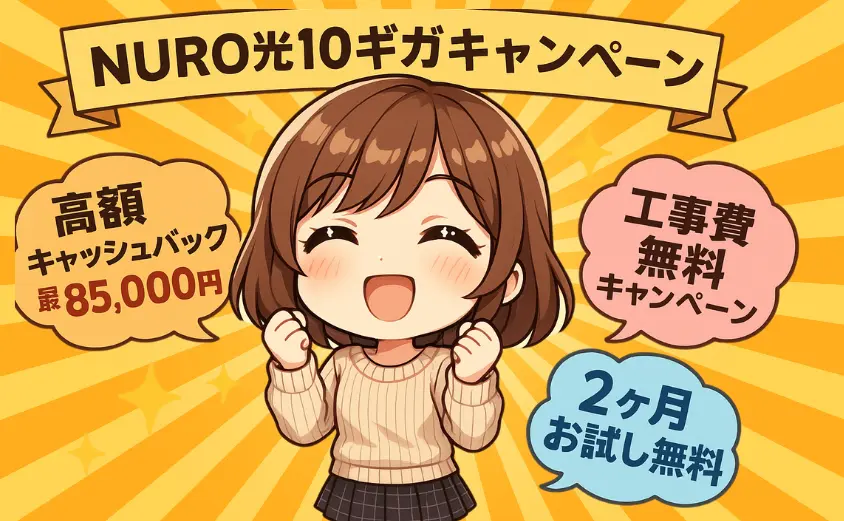 NURO光10ギガのキャンペーン