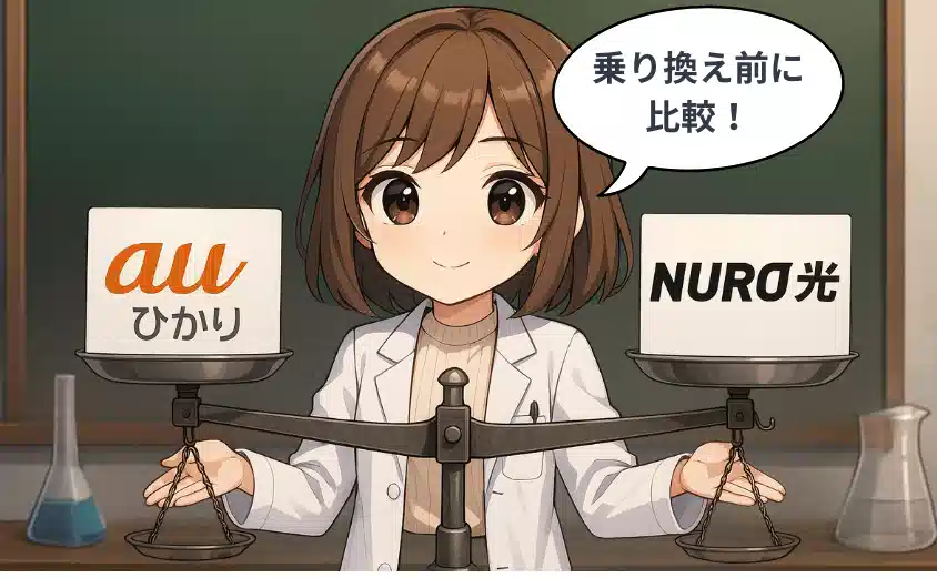 NURO光とauひかりを徹底比較｜本当に乗り換えるべき？