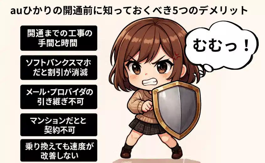 auひかりの注意点｜乗り換え前に知っておくべき5つのデメリット