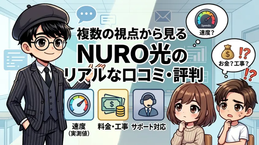 複数の視点から見るNURO光のリアルな口コミ・評判