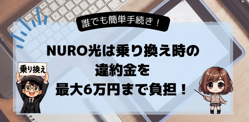 NURO光は乗り換え時の違約金を６万円負担