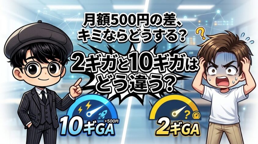 2ギガと10ギガはどう違う？