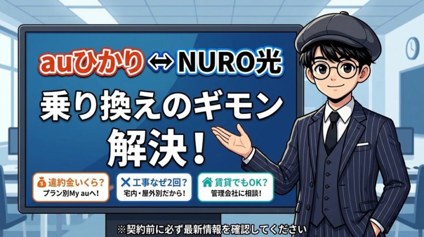 auひかりNURO光乗り換えに関するよくある質問（FAQ）