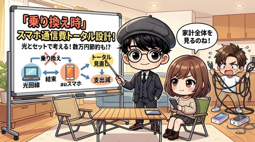auスマホをどうするか？乗り換え時のスマホ通信費トータル設計