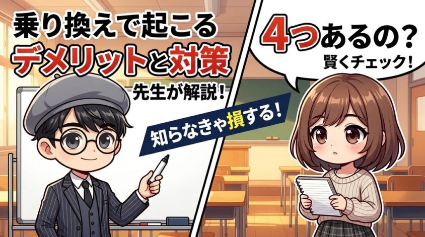 乗り換えで起こる4つのデメリットと対策