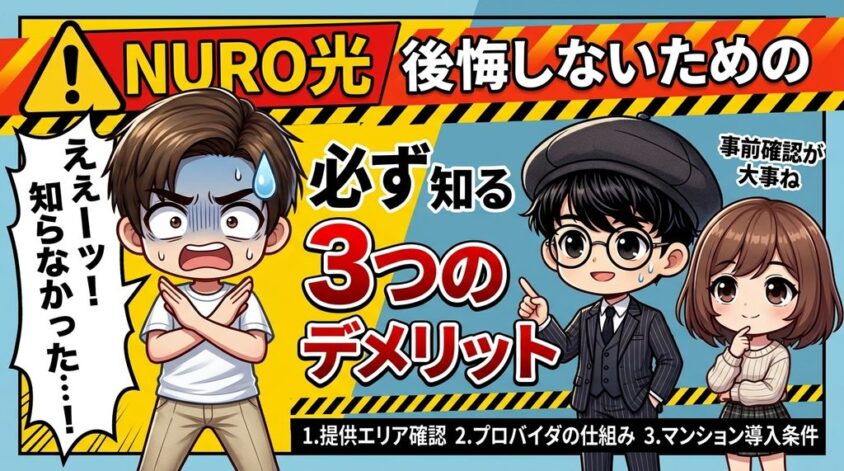 NURO光に乗り換える前に必ず知るべき3つのデメリット