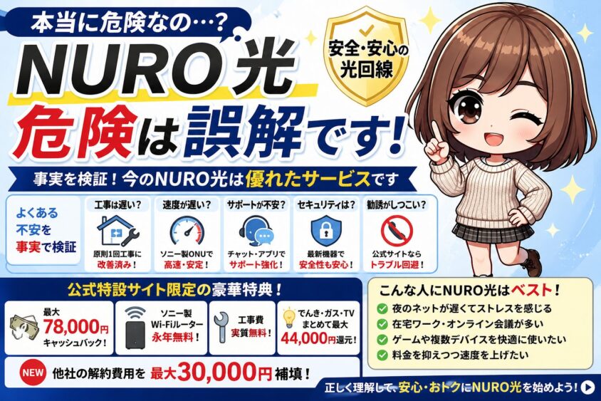 NURO光は危険という噂を検証し誤解であることを解説するアイキャッチ画像