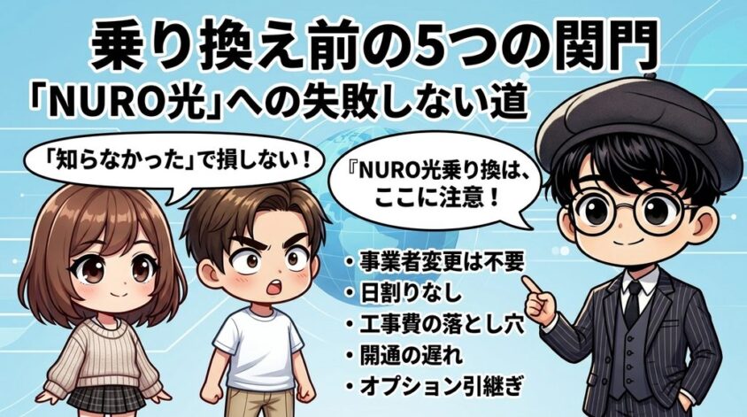 NURO光への乗り換え前に確認すべき5つの注意点