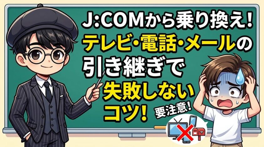 J:COMのテレビ・固定電話・メールはどうなる？乗り換え時のサービス引き継ぎ問題