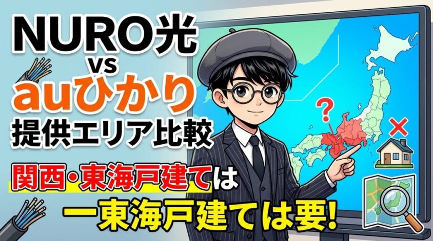 NURO光とauひかりの提供エリア比較｜関西・東海戸建ては要注意