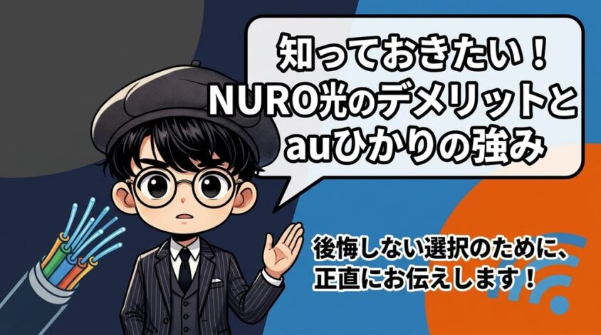 知っておきたいNURO光のデメリットとauひかりの強み