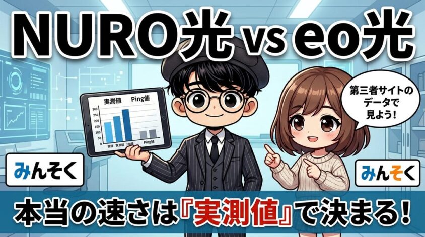 NURO光とeo光の速度比較｜実測値とPing値で見る本当の違い