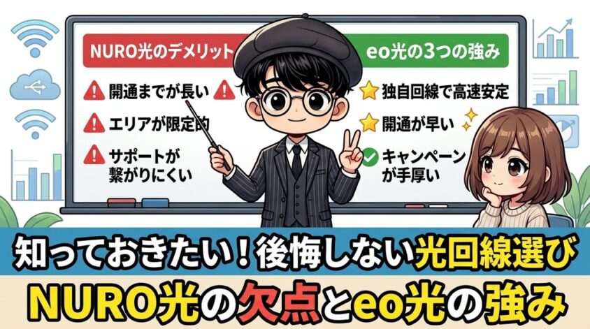 知っておきたいNURO光のデメリットとeo光の3つの強み