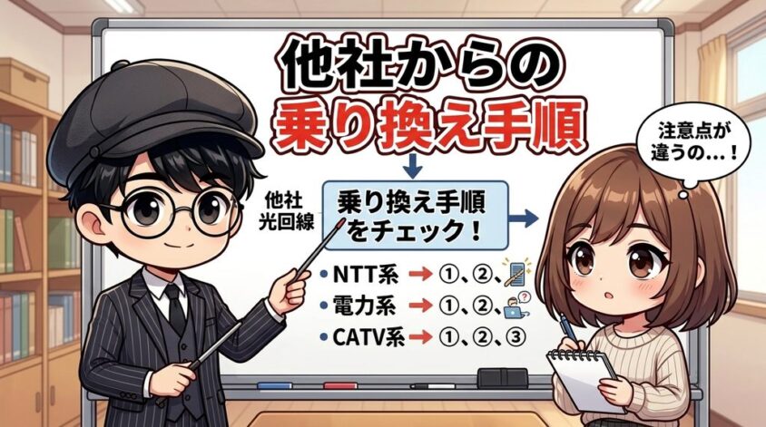 他社からの乗り換え手順
