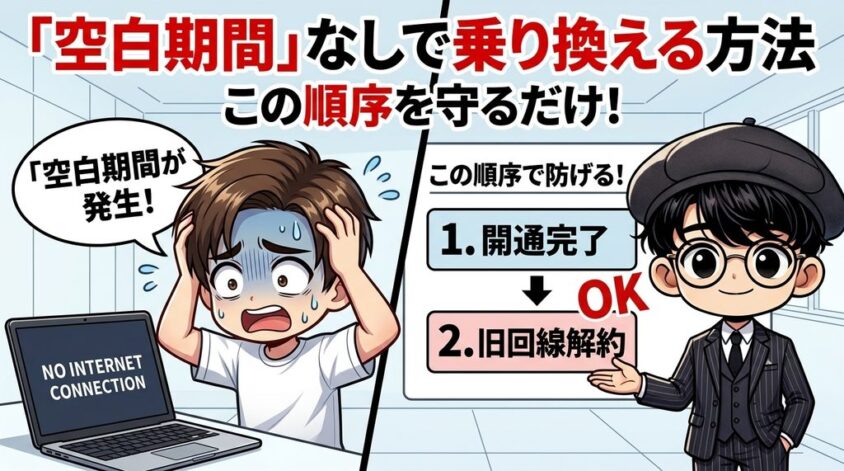 乗り換え時の「インターネット空白期間」を作らない方法